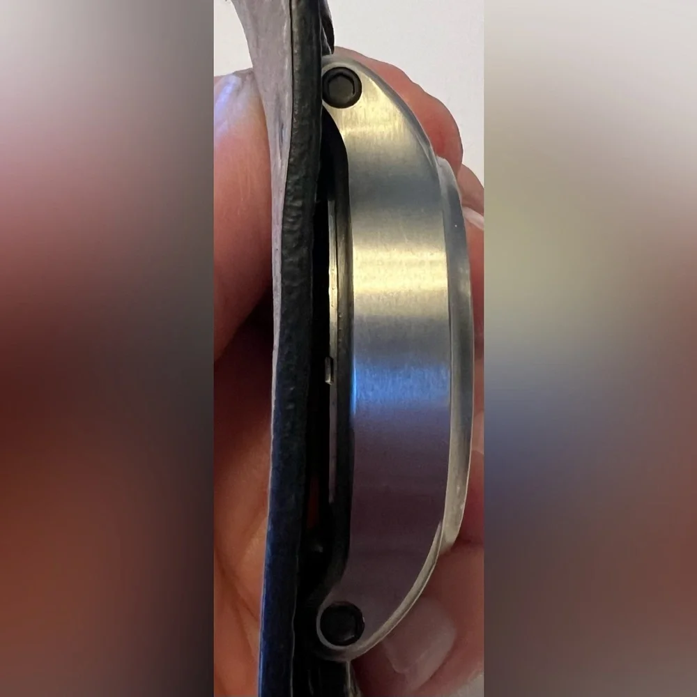 Affliction Avengers Watch Black Leather Studs Strap Winged Skull Tattoo Art Men - Picture 6 of 16